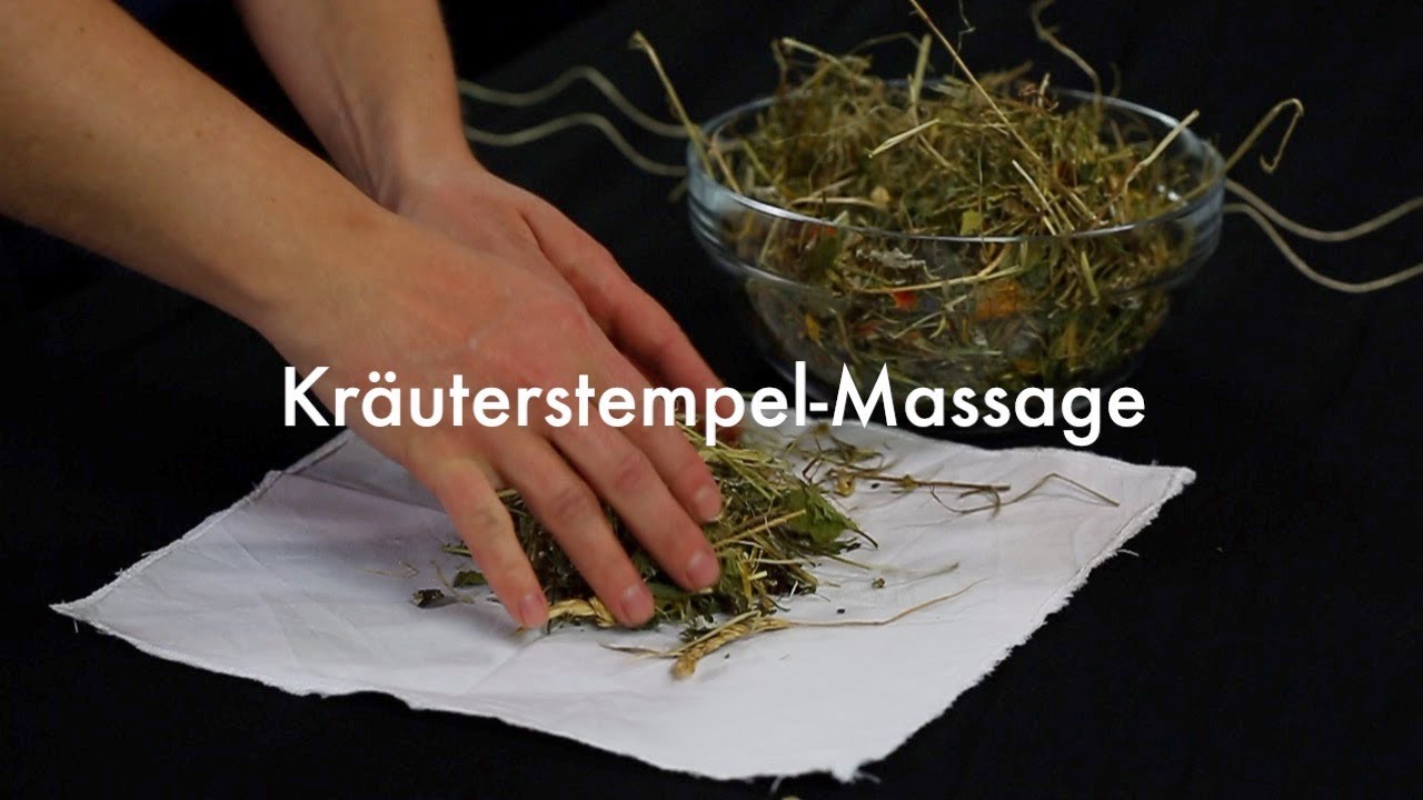 Kräuterstempel Massage